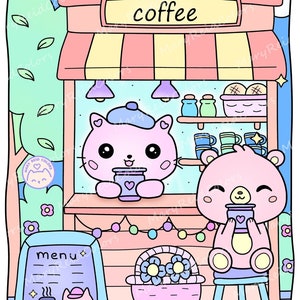 Kawaii Coloring Pages For Adults, Cute Coloring Book, Relaxing Coloring Pages, Afterschool Activities, Cute Kawaii Stuff, Cozy Art PDF