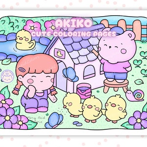 Kawaii Coloring Pages For Adults, Cozy Coloring Pages, Cute Coloring Book, Cute Printable, Relaxing Activities, Kawaii Printable, Cute Art
