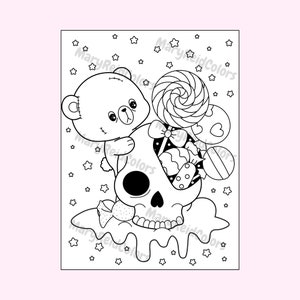 Creepy Kawaii Coloring Pages, Creepy Cute Coloring Pages, Printable ...