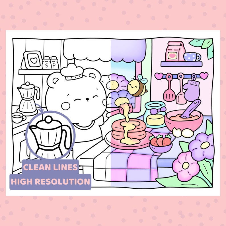 hand drawn coloring book