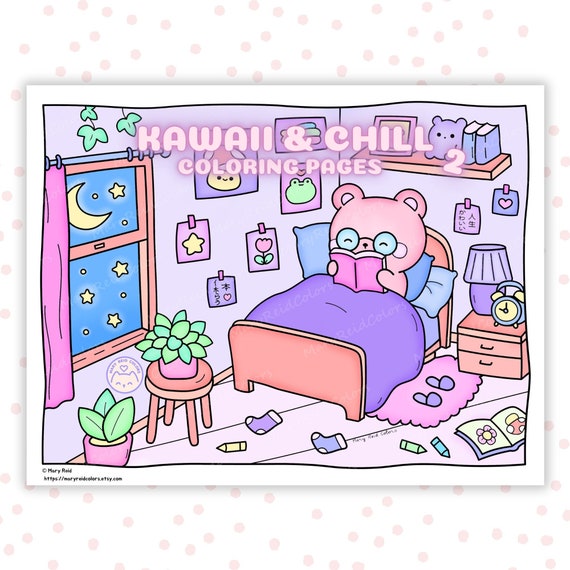 Cozy Coloring Book: Japanese Kawaii Printable Pages (PDF)