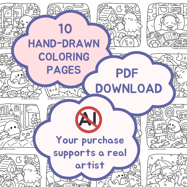 hand drawn coloring pages