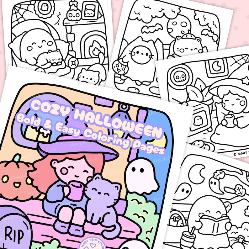 bold and easy halloween coloring book