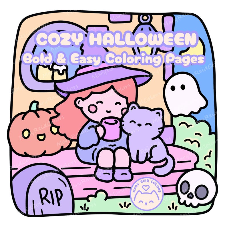 cozy halloween coloring book