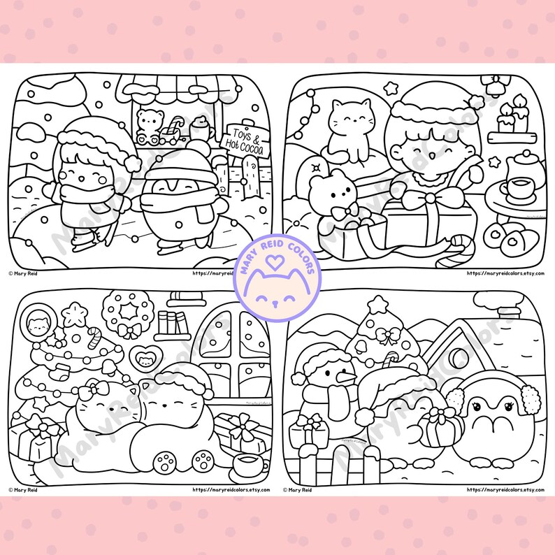 cute Christmas coloring pages