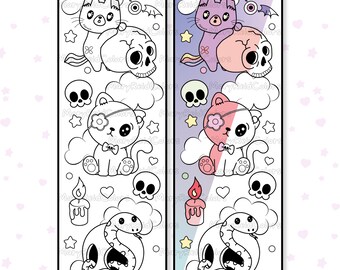 Halloween Coloring Bookmark Graphic by Cleverly Chaotic · Creative