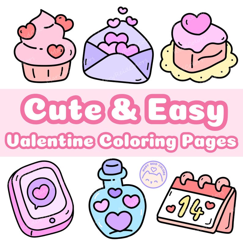 valentine bold and easy coloring pages