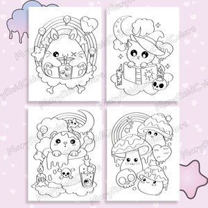 kawaii goth coloring pages