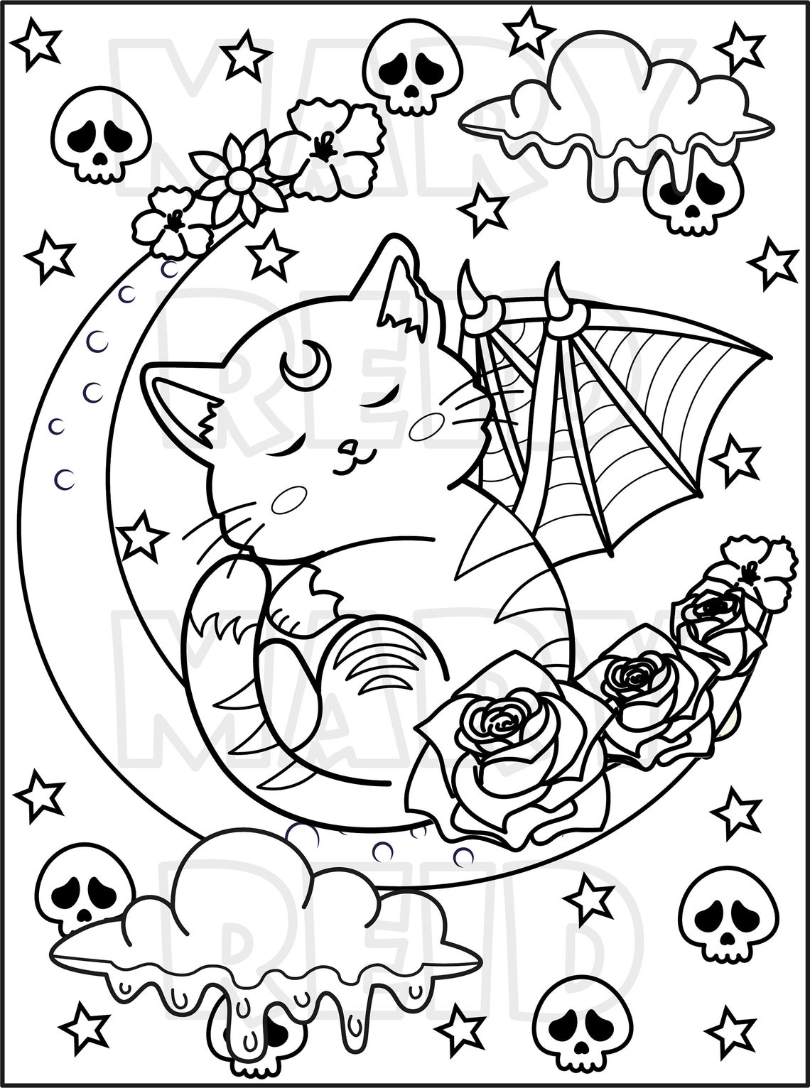 Printable Pastel Goth Coloring - Il 1140xN.3544041881 Hzbw 