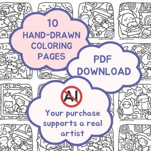 kawaii halloween coloring book