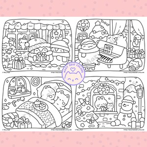 Cozy Christmas coloring pages