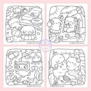 cute summer coloring pages