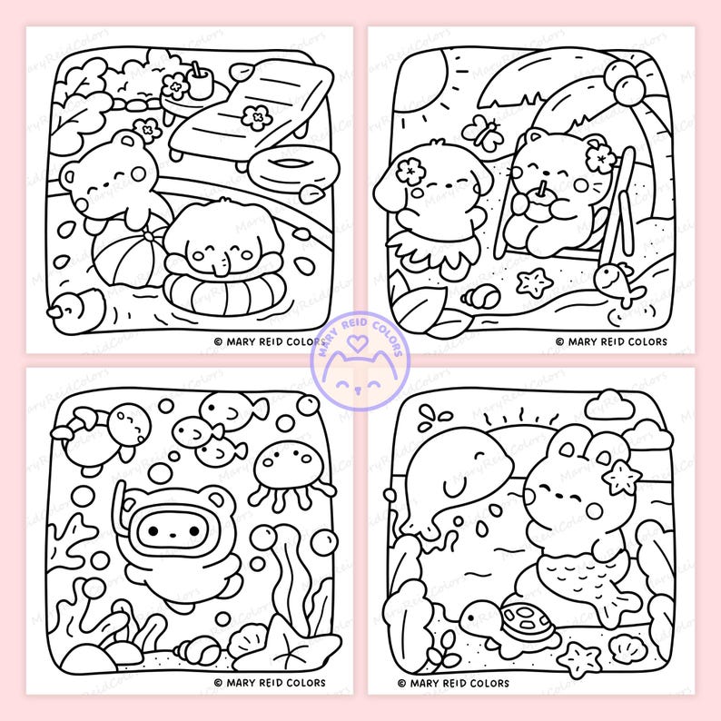cute summer coloring pages
