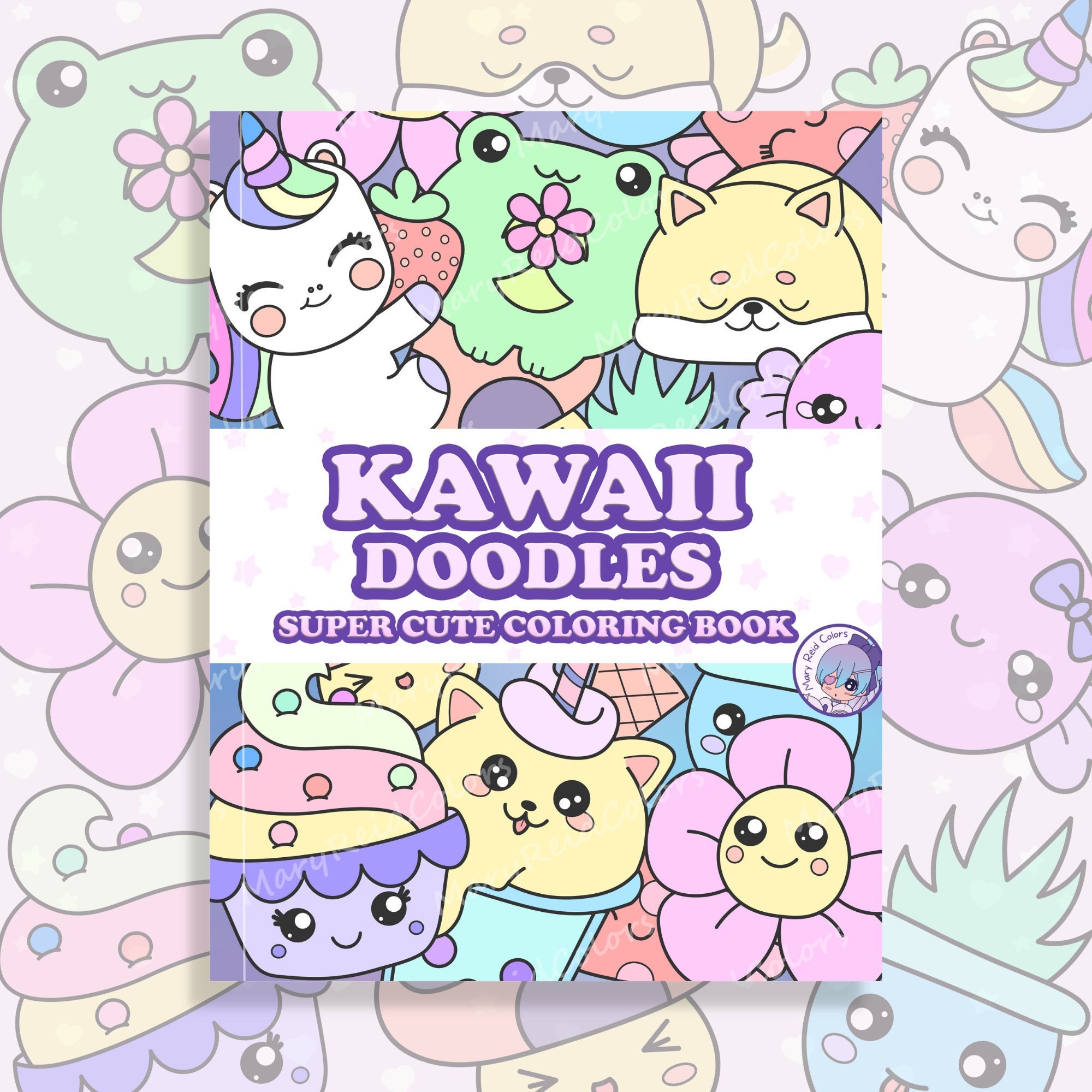 Super Cute Kawaii Panda Coloring Book: Mega by Kim, Kayleel