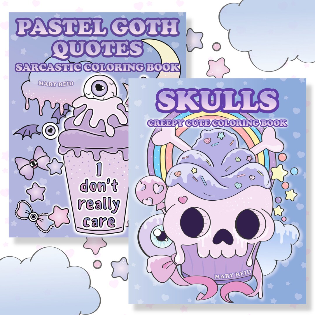 Pastel Goth Coloring Books, Skull Coloring Book, Funny Coloring Book, Sassy  Quotes, Creepy Kawaii, Kawaii Goth, Pastel Goth - Etsy