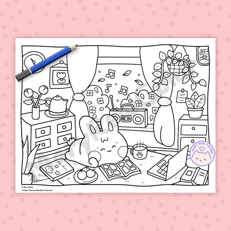 kawaii coloring pages for adults