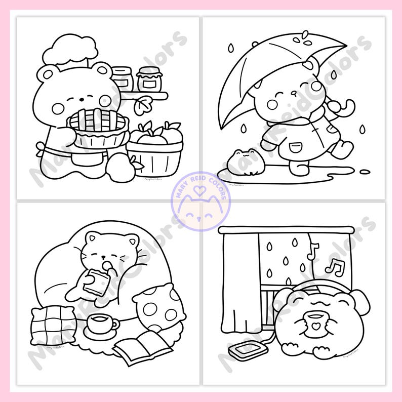 autumn coloring pages