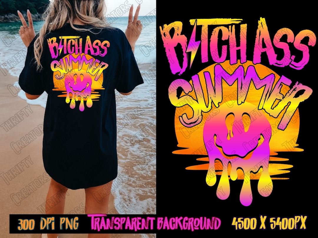 Retro Summer Smiley Face Png, Summer Babe Png, Summer Sublimation ...