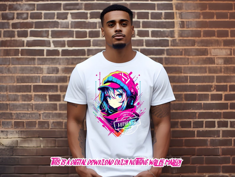 Anime transparent png file Streetwear shirt Mashup for direct to film, print on demand, sublimation designs.Design anime, japanese anime png.  Copyright Thrifty Creators