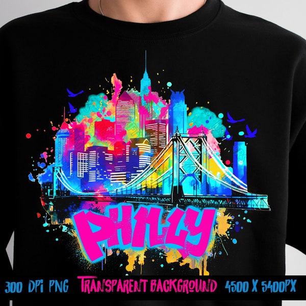 Philly Graffiti png for hoodie design and t shirt graphics.  Print on Demand Approved for streetwear hoodies and dtf t shirt graphics png