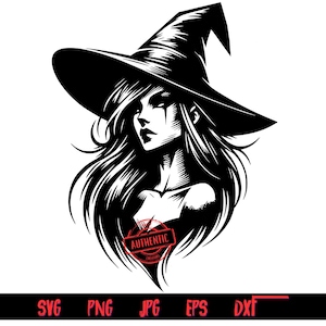 Il pacchetto SVG "Spooky Witch" include file PNG, SVG, DXF, EPS e JPG, disegni di Halloween, strega, design esclusivo di Thrifty Creators 8.9.2024