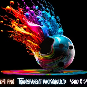 Colorful png Bowling Ball Png for bowling invitations and bowling png t shirt designs, dtf and sublimation designs