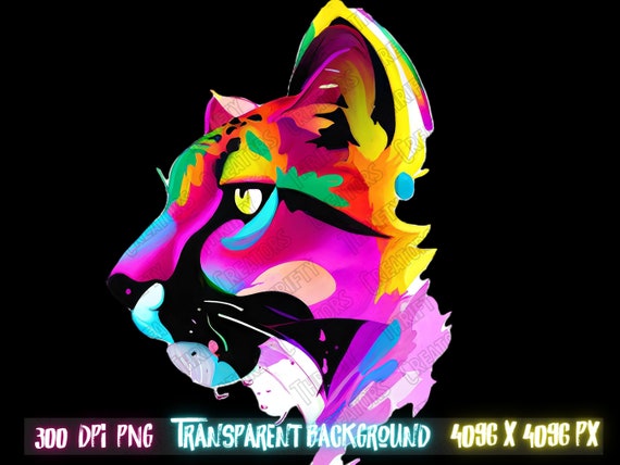 Cheetah png, colorful png watercolor sublimation, colorful cheetah Sublimation design, sublimation download, png for sublimation designs