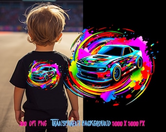 Diseños Dtf, png de autos para camisetas y diseños de sublimación, png de autos de carreras, diseño urbano, png para niños, diseños de camisetas