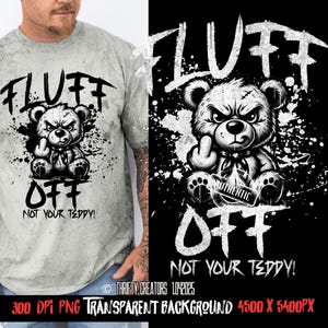 Fluff Off, sweat à capuche design, design menly, fuckoff, rigolos, dessins dtf, dtf png, dessins de t-shirts de créateurs, sweat-shirt, sarcastique, sarcastique