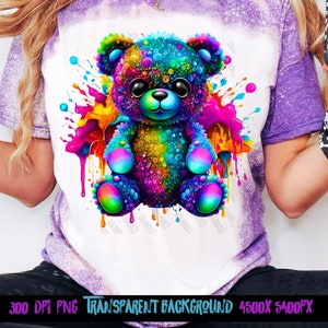 sublimate shirt,Teddy bear t shirt designs png, sublimation designs, sublimation png for shirt, neon sublimation, hip hop png, abstract png