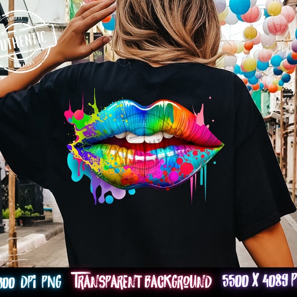 neon lips png Colorful png for shirts sublimation designs sublimation png for shirt neon sublimation hip hop png abstract png, lips png
