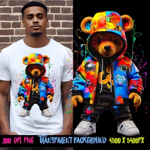 Teddy Bear png for dtf png,  png designs for shirt, hiphop png, png for sublimate, shirt designs, Thrifty creators, t-shirt designs,  png