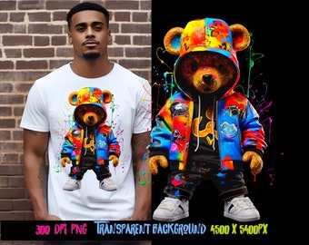 Teddy Bear png for dtf png,  png designs for shirt, hiphop png, png for sublimate, shirt designs, Thrifty creators, t-shirt designs,  png