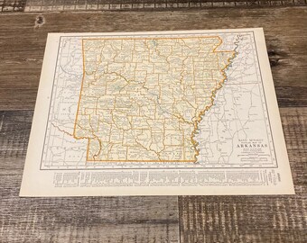 State of Arkansas page from a 1949 Atlas