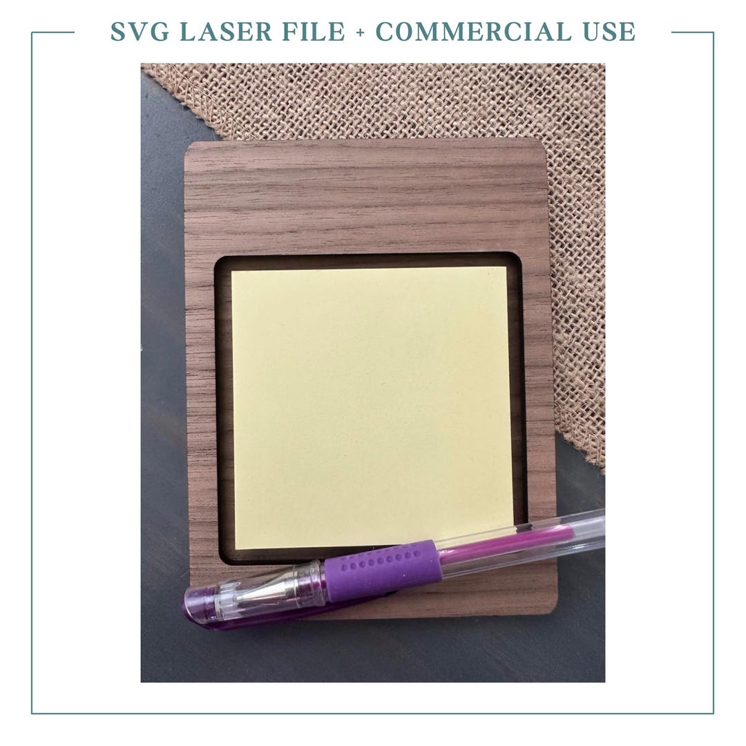 Sticky Note Holder SVG Digital File Laser Cut File for Glowforge - Etsy