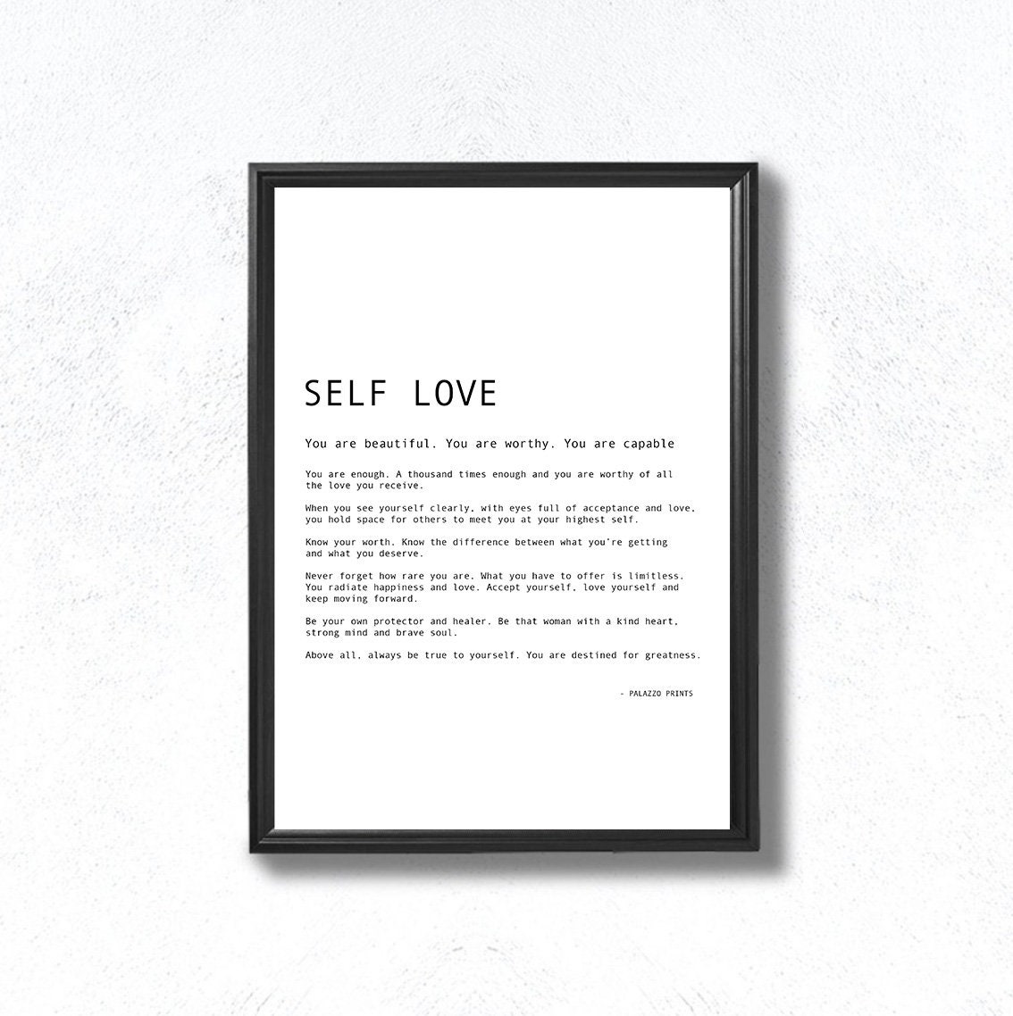 Self Love Quote, Self Worth Quote, Self Empowerment, Digital