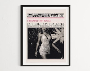 Downtown Post Poster: Girl Power Fashion Print (Digital Download)