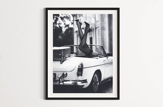 B&W vintage car dreams