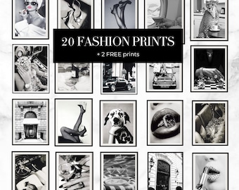 Luxury Fashion Art Prints Set: Chic Wall Art (20 + 2 FREE) (Digital Download)