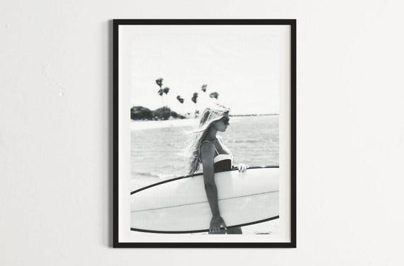 Vintage surfer girl