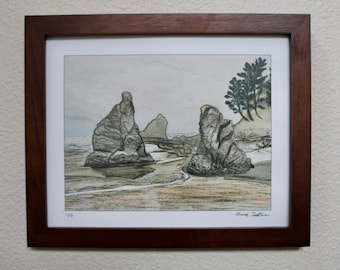 Aquarelprint 8 x 10" - Ruby Beach