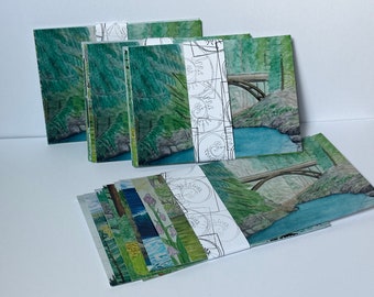 PNW Postkarte 12er Pack - Aquarell und Tinte