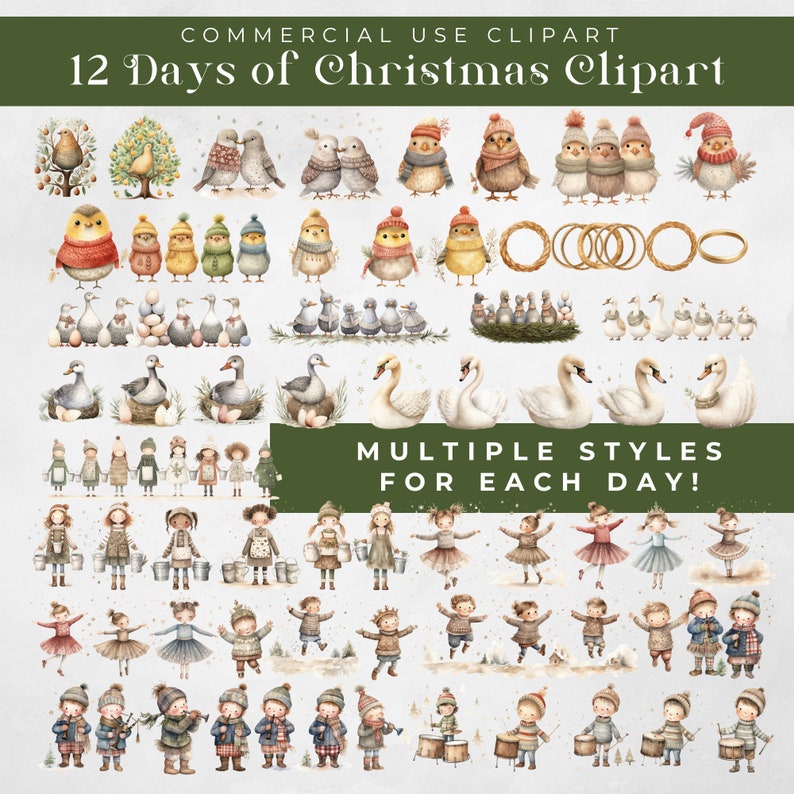 12 Days Of Christmas Clipart Christmas Clipart Instant Download Holiday 12-days-of-christmas-clipart-christmas-clipart-instant-download-holiday