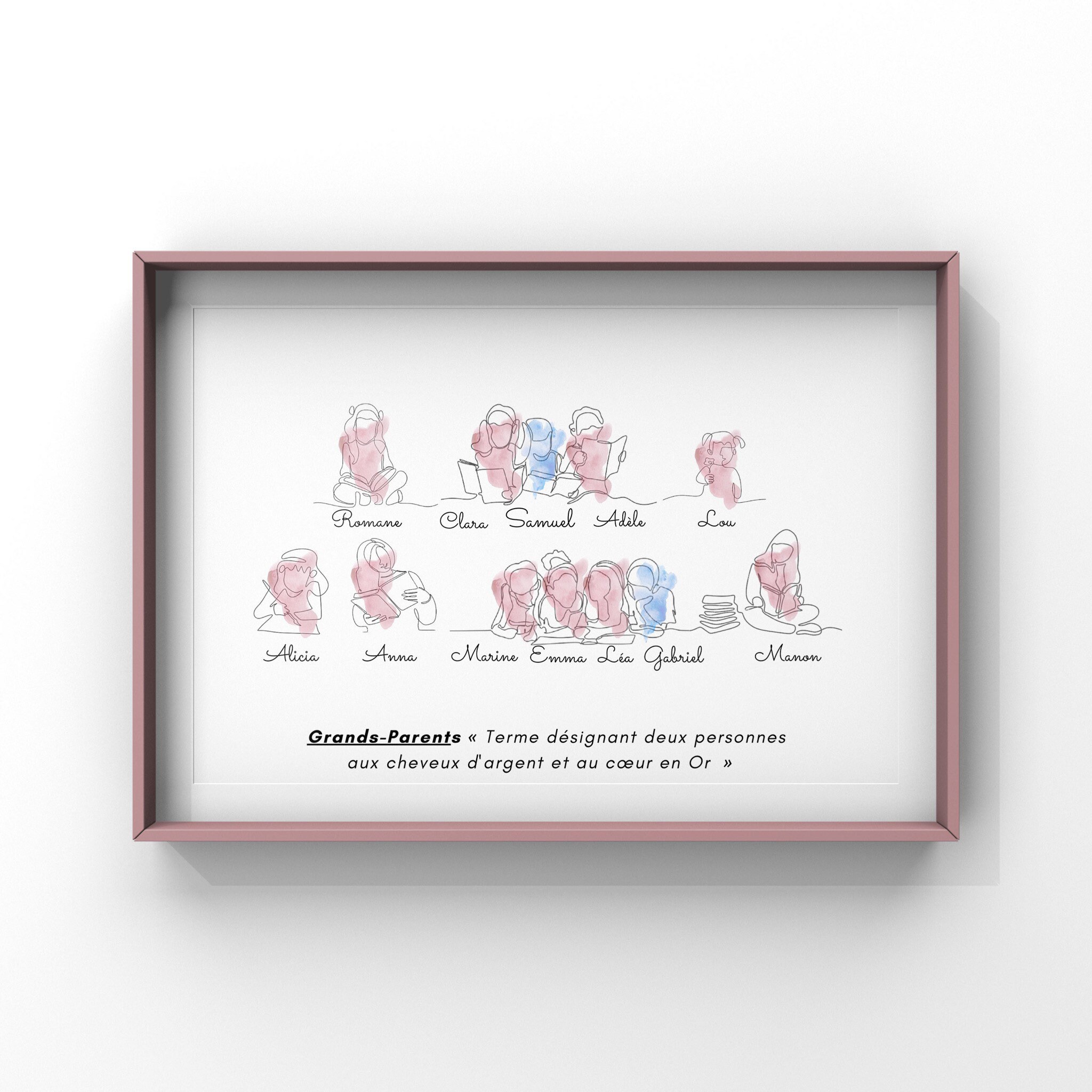 Affiche Grands Parents avec Petits Enfants