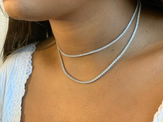 2mm tennis necklace deals