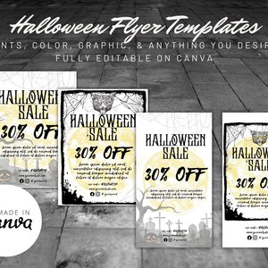 HALLOWEEN FLYER, DIY flyer template design, Halloween sale template, social media flyer, Fall Sale Flyer, Scary Flyer, Business,Flyer Design