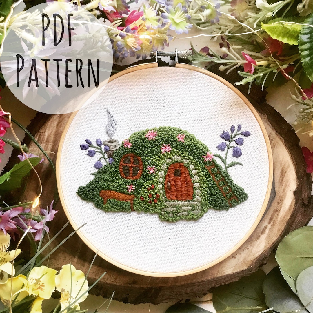 Garden Mound Hand Embroidery Beginner Step by Step Pattern PDF Instant Download Etsy