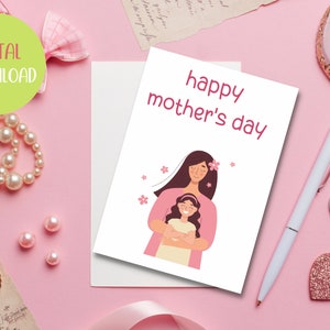 Printable Cute Mother's Day Card, Instant Download, Digital Download ...