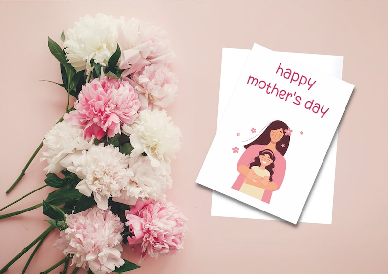 Printable Cute Mother's Day Card, Instant Download, Digital Download, Cute Mother's Day Greeting ...