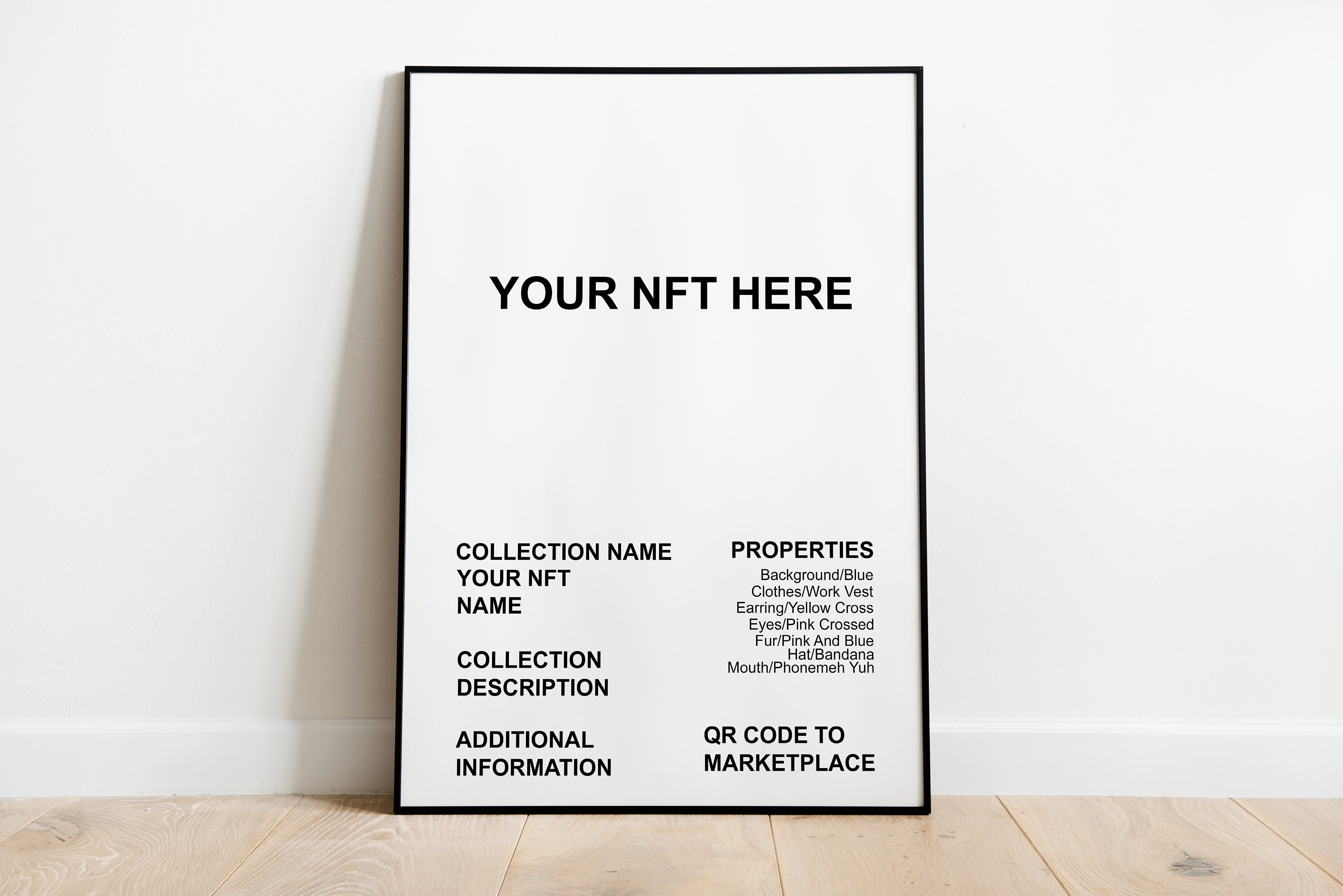 Your Own NFT Custom Print in a Frame NFT Wall Art With QR Etsy UK